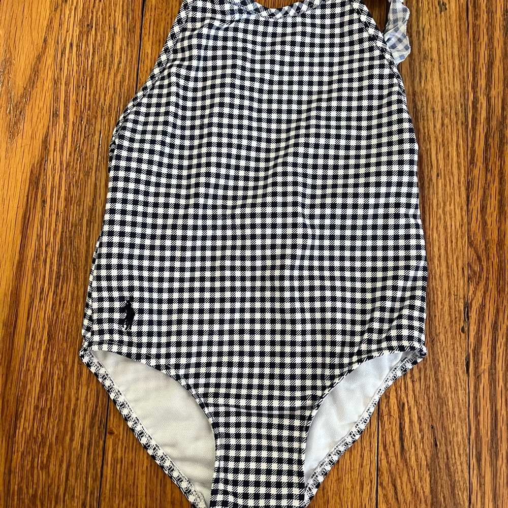 Ralph Lauren Navy and White Checkered Swimwear